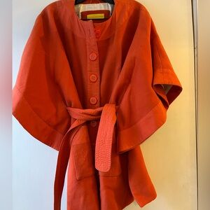 VTG Catherine Malandrino orange wool jacket